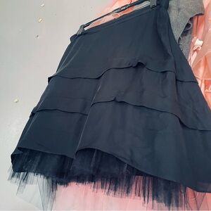 Morgane Le Fay Black Bubble Mini Skirt